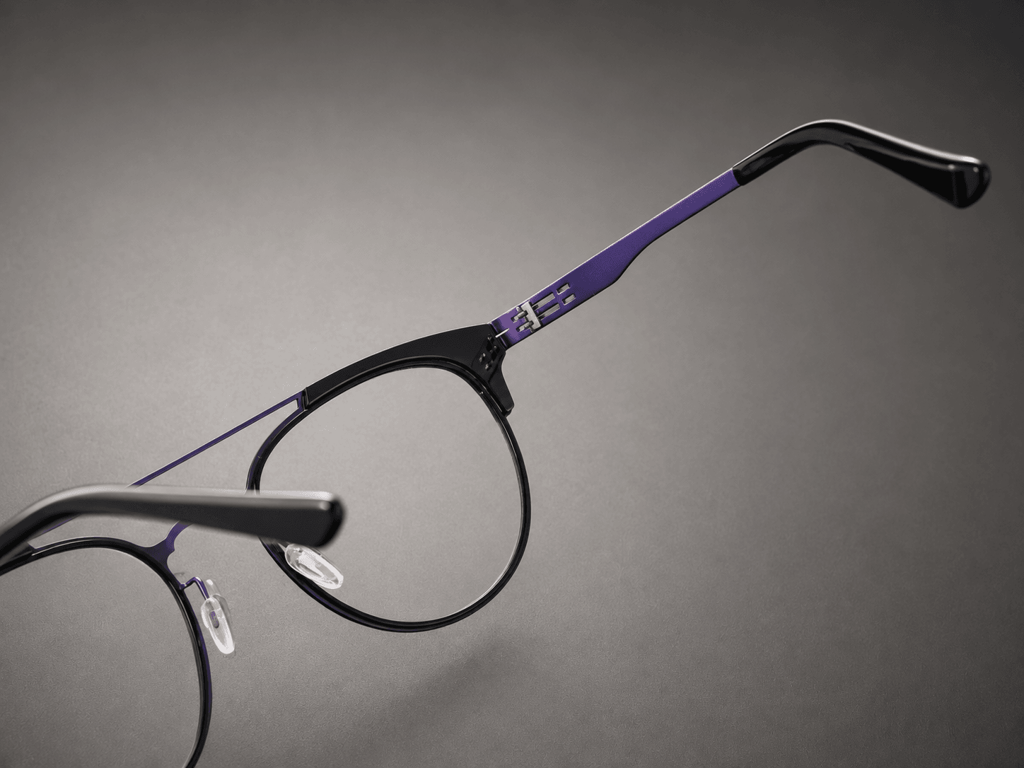 Contour frame with open temples viewed from above
