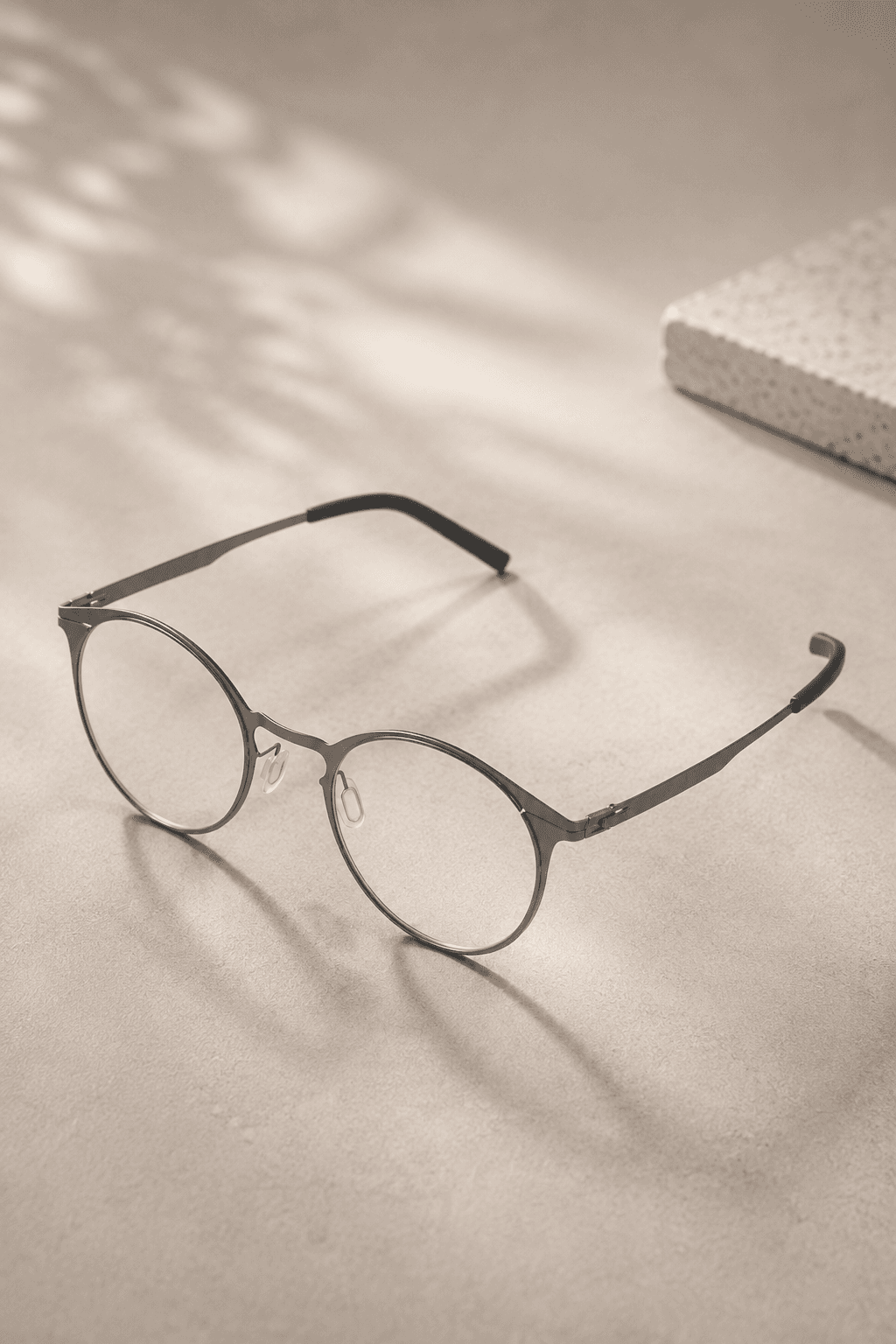 Orbit round metal optical frame with open temples